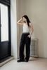  Quần thun cotton đen - cạp chun chữ 