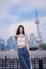  Tank top trắng viền đen chữ chạy 