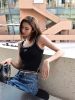  Áo tank top đen viền trắng CC 