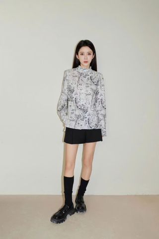  Áo sơ mi hoa gấu 