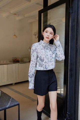  Áo sơ mi hoa gấu 