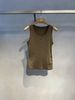  Áo tanktop màu xanh rêu 