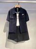  Áo xanh Navy 2 túi ngực cài cúc 