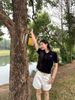  Áo xanh Navy 2 túi ngực cài cúc 