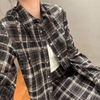  Sơ mi đen trắng kẻ caro CH 
