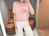  Áo CDG trám hồng ngắn tay 