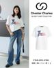  Áo phông trắng, gấu xanh jean chữ đỏ 