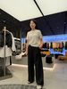  Quần vải tây - xám tro cạp thun xám chữ 