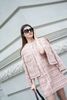  Váy tweed hồng phối cúc ngọc 