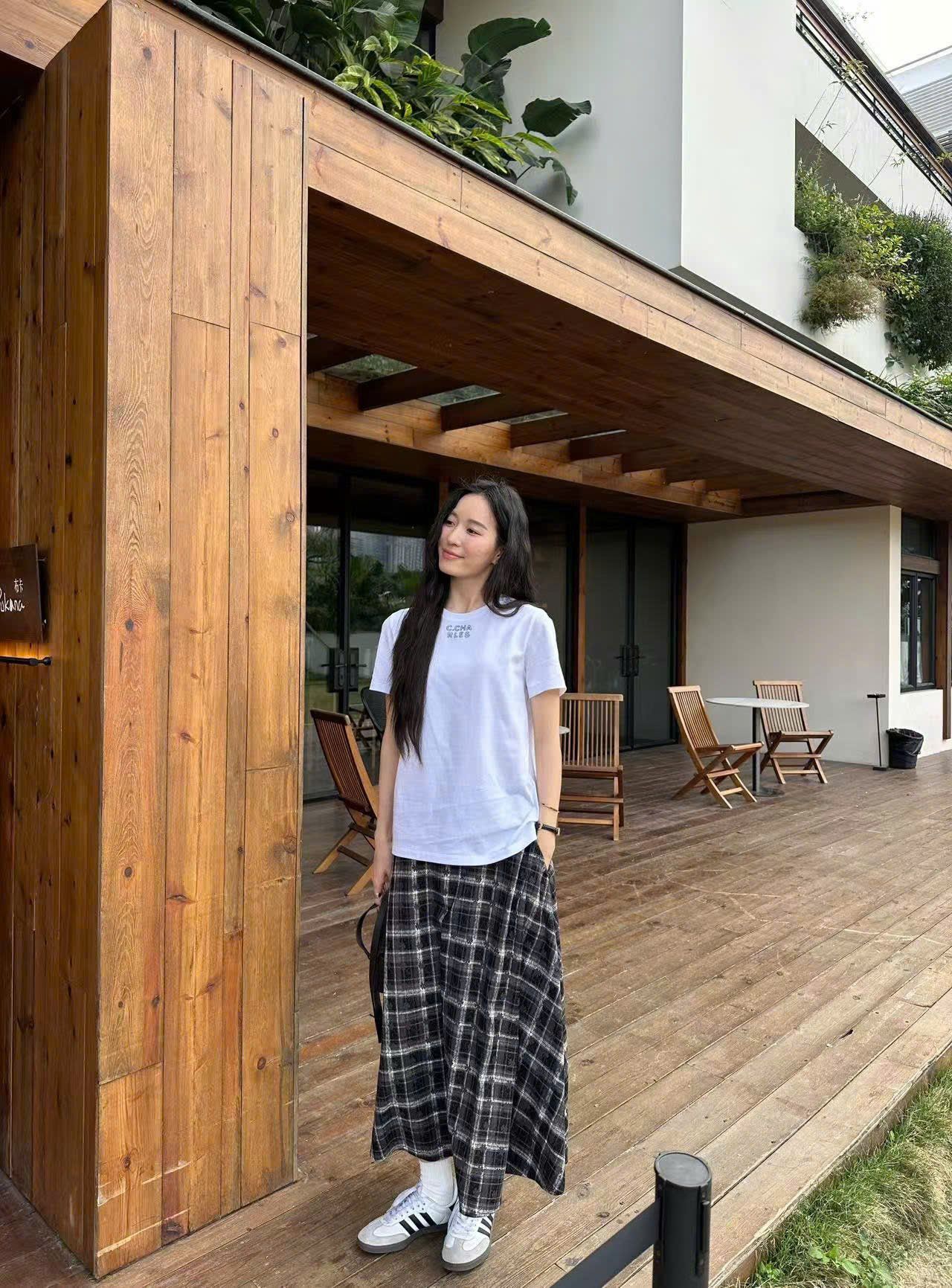  Chân váy caro kẻ CH SET 