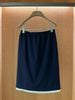  Chân váy navy gấu, chữ tà trắng(SET) 