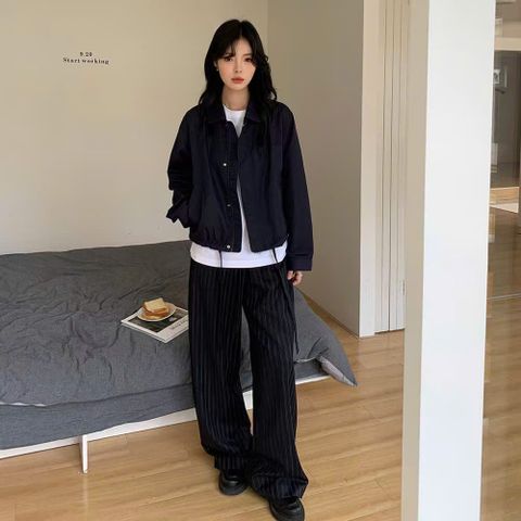  Quần lanh kẻ sắc màu - cạp chun, dây rút 