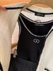  Áo tank top đen viền trắng CC 