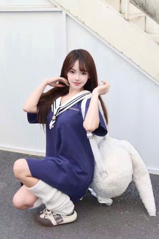  Váy liền thân Navy Thủy Thủ 
