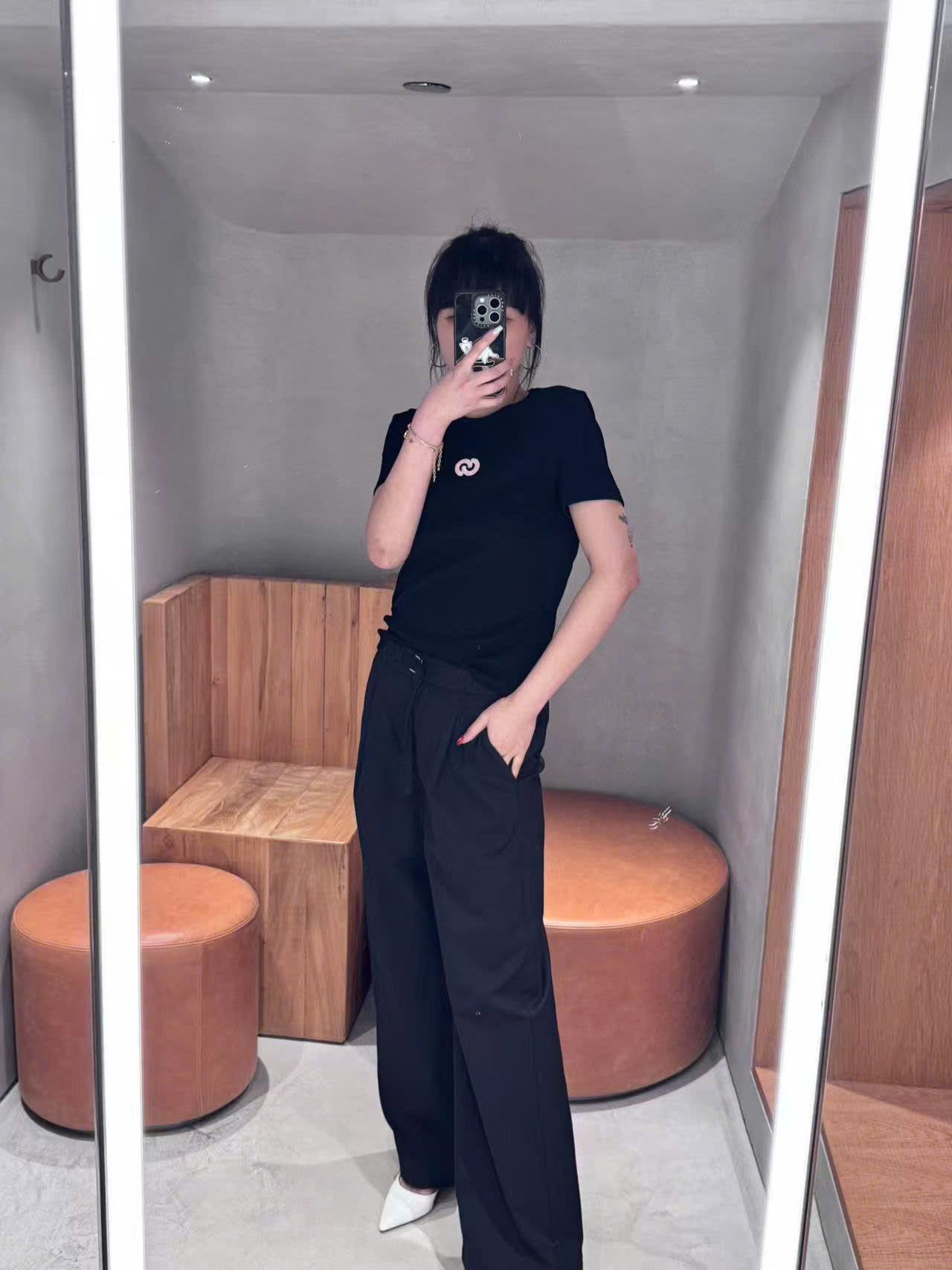  Quần gió ống suông - dây đai lưng 