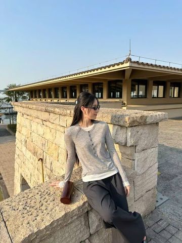  Áo CDG ghi xám 2 in 1 