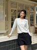  Áo CDG Trắng - vải sóng logo ngực 
