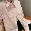  Áo sơmi hồng dài tay đuôi tôm, 2 túi ngực 