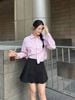 Áo sơmi hồng , 2 túi ngực 