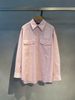  Áo sơmi hồng dài tay đuôi tôm, 2 túi ngực 