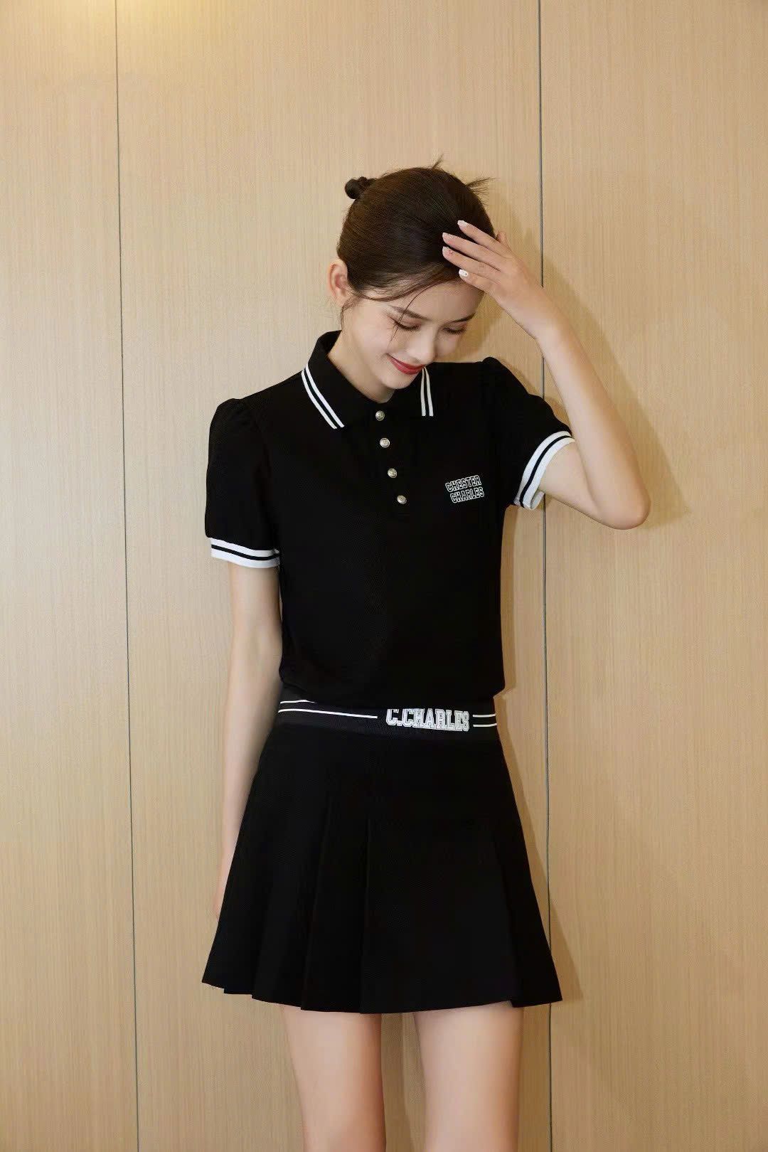  Áo polo cổ viền trắng 