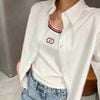  Áo sơmi trắng viền gấu Ren 
