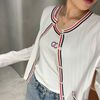  Áo tanktop trắng viền xanh đỏ -logo ngực 