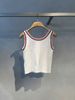  Áo tanktop trắng viền xanh đỏ -logo ngực 