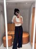  Áo tanktop trắng viền xanh đỏ -logo ngực 