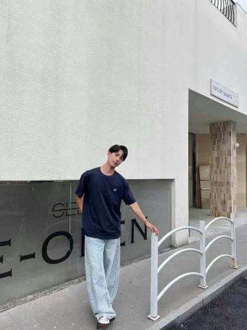  Quần jean nam - xanh nhạt vạt chéo 