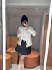  Áo sơmi trắng viền gấu Ren 