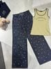  Áo tanktop xanh rêu- chữ Hongkong 