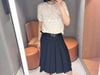  Áo ngắn tay trám lông trắng 