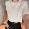  Áo ngắn tay trám lông trắng 