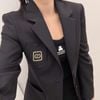  Áo vest đen - logo thêu vàng 