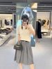  Áo ngắn tay trám lông trắng 