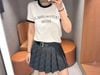  Chân váy ngắn kèm belt họa tiết thoi CC 