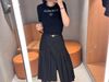  Áo đen len tăm ngắn tay -chữ CC ngực 
