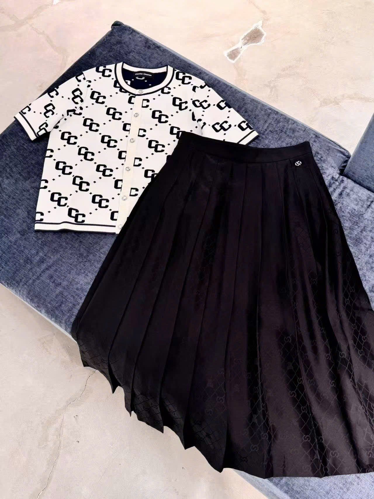  Chân váy dài Lụa full logo lì 