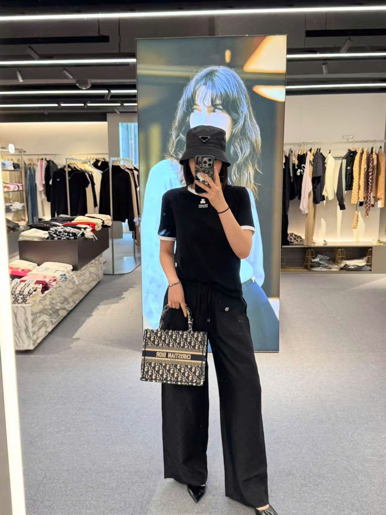  Quần lụa dài Logo lì 2 túi trước 