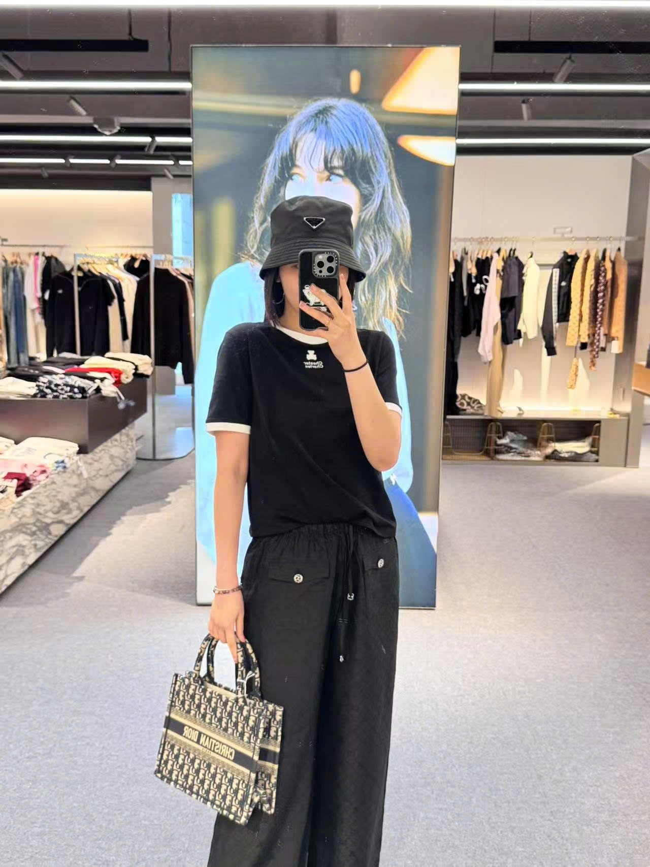  Quần lụa dài Logo lì 2 túi trước 