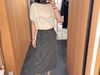  Chân váy dài Xám kèm Belt có dây 