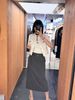  Chân váy dài Xám kèm Belt có dây 