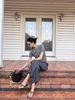  Áo xám ngắn tay vặn thừng -chữ CC 