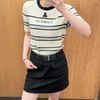  Chân váy chữ A đen, 2 túi trước kèm Belt da 