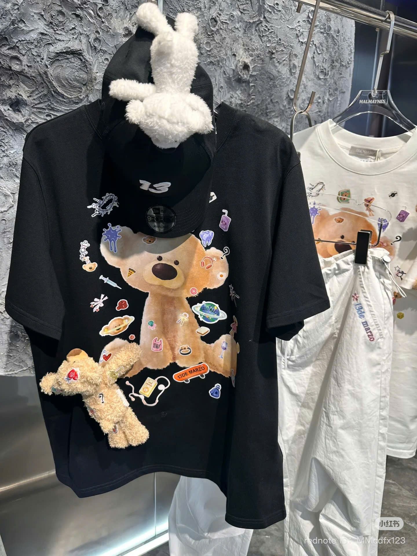  Áo phông Đen/Hồng/Trắng 