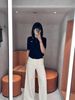  Áo polo xanh navy- 3 cúc viền trắng 