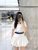  Áo sơ mi nữ trắng 13 De Marzo cổ thủy thủ họa tiết gấu 