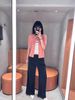  Áo CDG ngắn tay Hồng cài cúc 