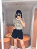  Áo trắng kẻ ngang đen -chữ trong ngôi sao 